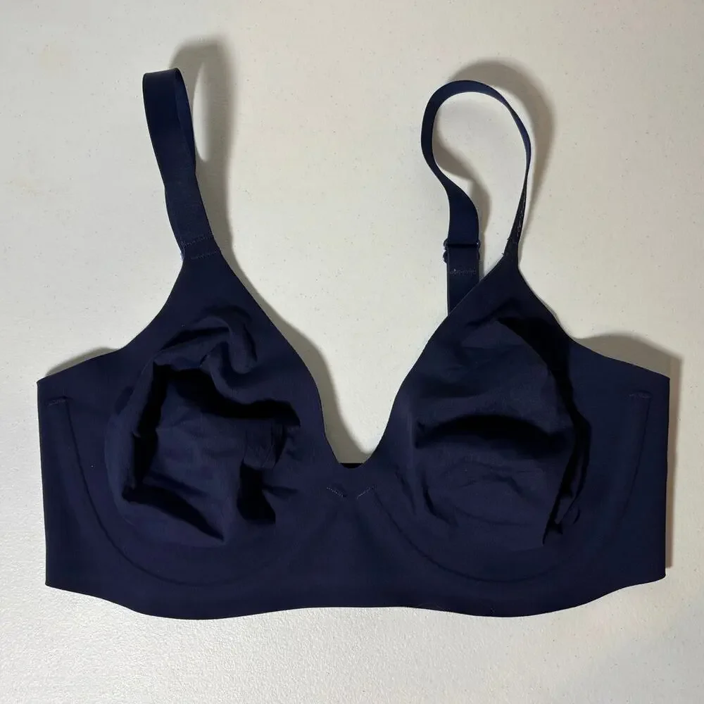 Aerie Smoothez Women's Size 34DD Plunge Underwire Bra Unlined Navy Blue